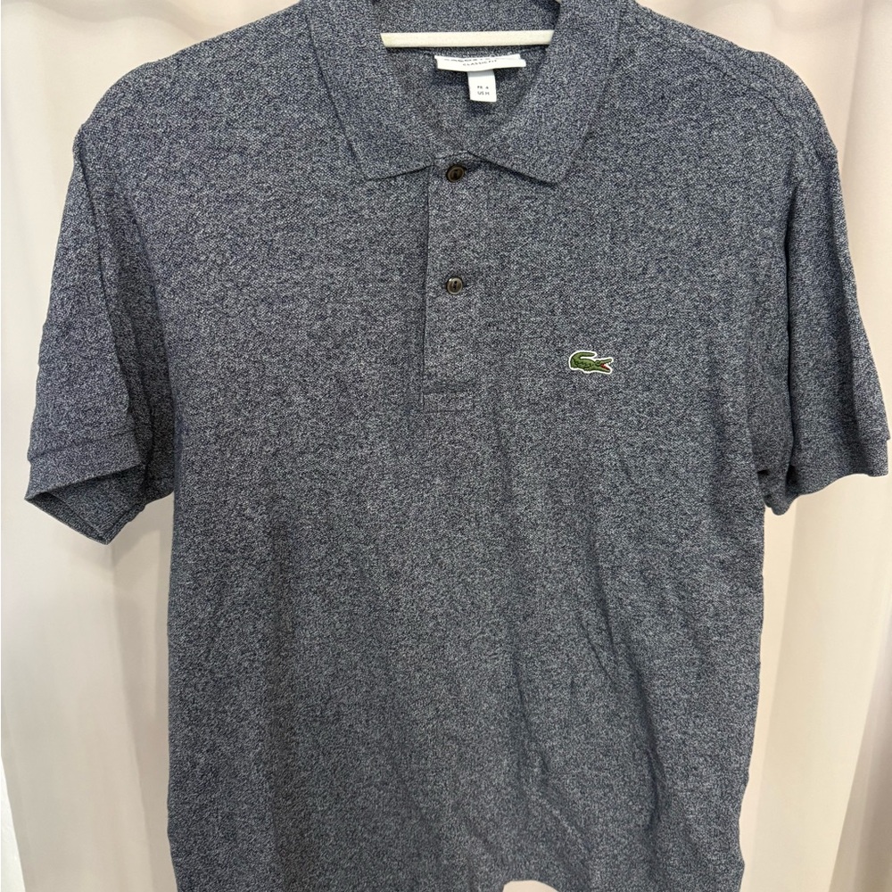 Lacoste Heathered Blue Polo Shirt